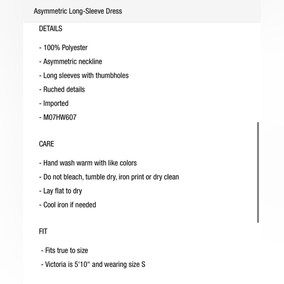 HELMUT LANG ASYMMETRIC LONG SLEEVE DRESS - Picture 5 of 5